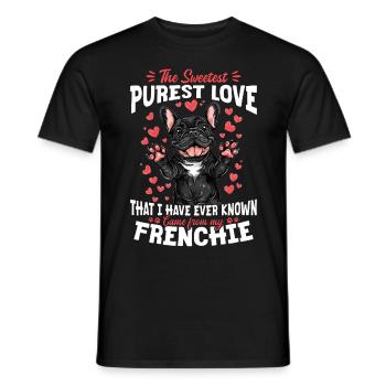 Bouledogue français Frenchie Propriétaire de chien - T-shirt homme - noir - Devant - AI Model Male 178 light (178cm)