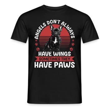 Bouledogue français Frenchie Propriétaire de chien - T-shirt homme - noir - Devant - AI Model Male 178 light (178cm)
