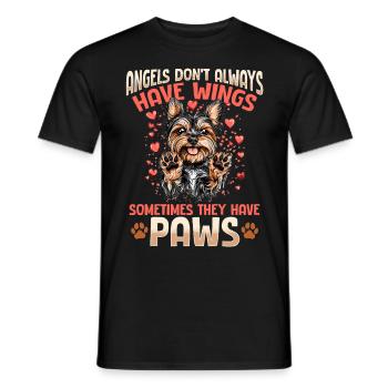 Yorkshire Terrier Propriétaire d’un chien Yorkie - T-shirt homme - noir - Devant - AI Model Male 178 light (178cm)