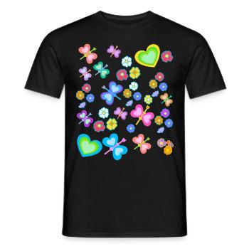 Printemps Été Enfants Enfant Bébé Papillons - T-shirt homme - noir - Devant - AI Model Male 178 light (178cm)