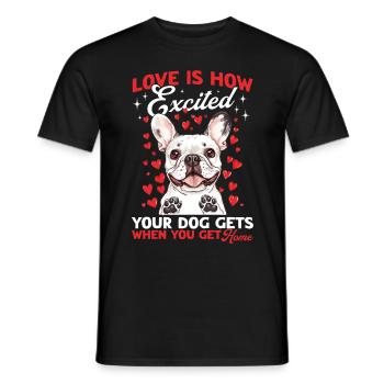 Bouledogue français Frenchie Propriétaire de chien - T-shirt homme - noir - Devant - AI Model Male 178 light (178cm)