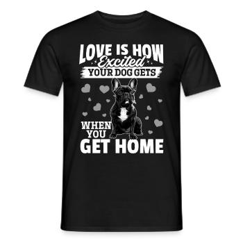 Bouledogue français Frenchie Propriétaire de chien - T-shirt homme - noir - Devant - AI Model Male 178 light (178cm)