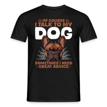 Bouledogue français Frenchie Propriétaire de chien - T-shirt homme - noir - Devant - AI Model Male 178 light (178cm)