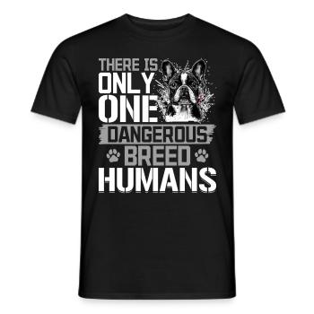 Bouledogue français Frenchie Propriétaire de chien - T-shirt homme - noir - Devant - AI Model Male 178 light (178cm)