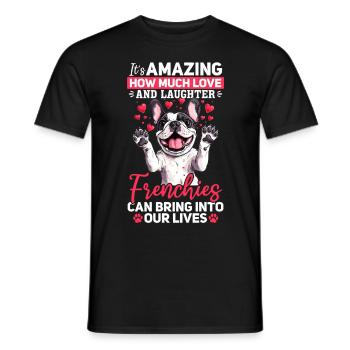 Bouledogue français Frenchie Propriétaire de chien - T-shirt homme - noir - Devant - AI Model Male 178 light (178cm)