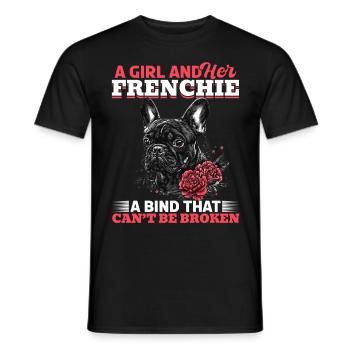 Bouledogue français Frenchie Propriétaire de chien - T-shirt homme - noir - Devant - AI Model Male 178 light (178cm)