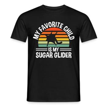 Sugar glider - Men's T-Shirt - black - Front - AI Model Male 178 light (178cm)
