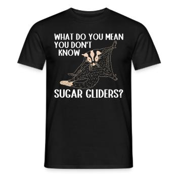Sugar glider - Men's T-Shirt - black - Front - AI Model Male 178 light (178cm)