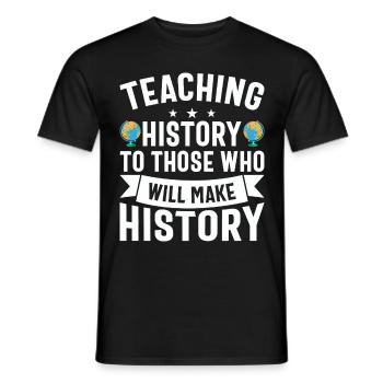 Appréciation du professeur d’histoire Cours d’histoire - T-shirt homme - noir - Devant - AI Model Male 178 light (178cm)