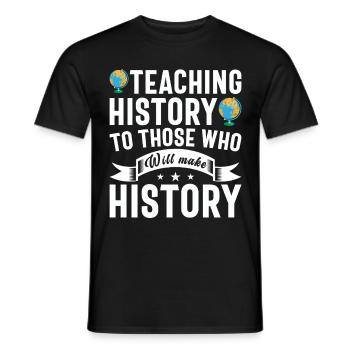 Appréciation du professeur d’histoire Cours d’histoire - T-shirt homme - noir - Devant - AI Model Male 178 light (178cm)