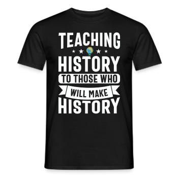 Appréciation du professeur d’histoire Cours d’histoire - T-shirt homme - noir - Devant - AI Model Male 178 light (178cm)