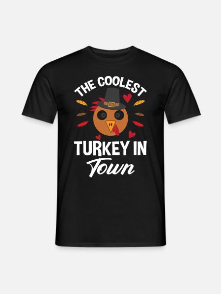 Trruthahn Thanksgiving Funny Design - Men's T-Shirt - black