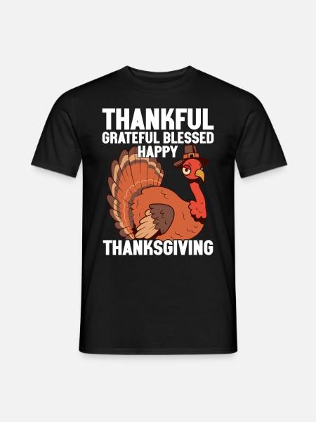 Trruthahn Thanksgiving Funny Design - Men's T-Shirt - black