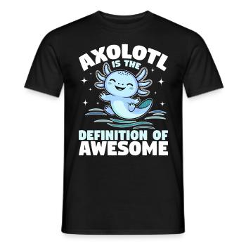 Axolotl mignon Axolotl est la définition de Awesome - T-shirt homme - noir - Devant - AI Model Male 178 light (178cm)