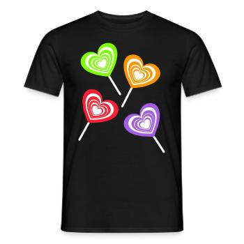 Lollie Lollies Kids Child Retro Vintage 80s 90s - Men's T-Shirt - black - Front - AI Model Male 178 light (178cm)
