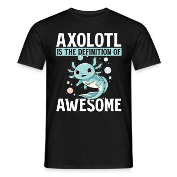 Axolotl mignon Axolotl est la définition de Awesome - T-shirt homme - noir - Devant - AI Model Male 178 light (178cm)