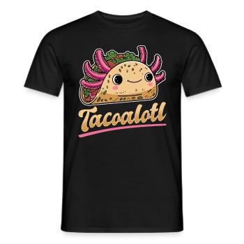 Cute Axolotl Taco Tacoalotl Cinco de Mayo - Men's T-Shirt - black - Front - AI Model Male 178 light (178cm)