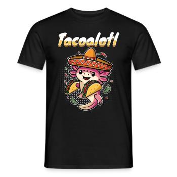 Cute Axolotl Taco Tacoalotl Cinco de Mayo - Men's T-Shirt - black - Front - AI Model Male 178 light (178cm)