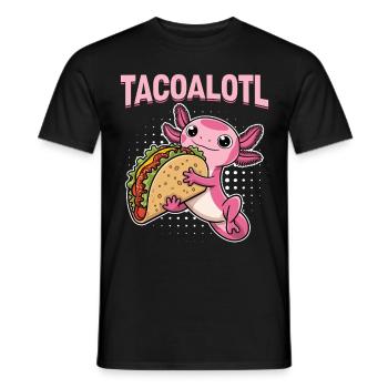 Cute Axolotl Taco Tacoalotl Cinco de Mayo - Men's T-Shirt - black - Front - AI Model Male 178 light (178cm)