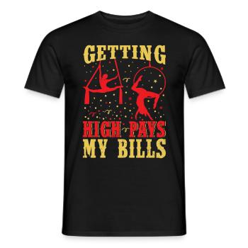 Circus Trapeze for Trapeze Artist Costume - Men's T-Shirt - black - Front - AI Model Male 178 light (178cm)