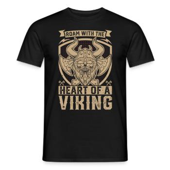 Wikinger Mythos Odin Ravens Huginn - Männer T-Shirt - Schwarz - Vorne - AI Model Male 178 light (178cm)