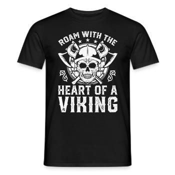 Wikinger Mythos Odin Ravens Huginn - Männer T-Shirt - Schwarz - Vorne - AI Model Male 178 light (178cm)