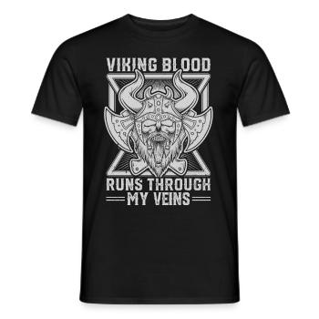 Wikinger Mythos Odin Ravens Huginn - Männer T-Shirt - Schwarz - Vorne - AI Model Male 178 light (178cm)