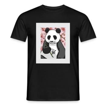 Asia China Panda Bear Bears Kids Child - Men's T-Shirt - black - Front - AI Model Male 178 light (178cm)