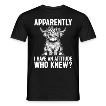 Schottisches Hochlandrind für Landwirte - Männer T-Shirt - Schwarz - Vorne - AI Model Male 178 light (178cm)