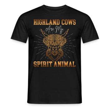 Schottisches Hochlandrind für Landwirte - Männer T-Shirt - Schwarz - Vorne - AI Model Male 178 light (178cm)