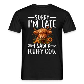 Schottisches Hochlandrind für Landwirte - Männer T-Shirt - Schwarz - Vorne - AI Model Male 178 light (178cm)