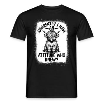 Schottisches Hochlandrind für Landwirte - Männer T-Shirt - Schwarz - Vorne - AI Model Male 178 light (178cm)