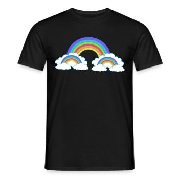 Regenbogen Bunt farbenfroh himmlisch Kinder - Männer T-Shirt - Schwarz - Vorne - AI Model Male 178 light (178cm)