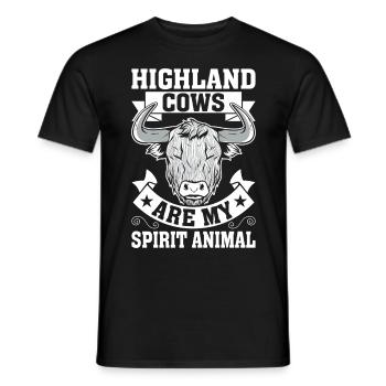 Schottisches Hochlandrind für Landwirte - Männer T-Shirt - Schwarz - Vorne - AI Model Male 178 light (178cm)
