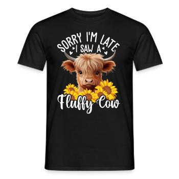 Schottisches Hochlandrind für Landwirte - Männer T-Shirt - Schwarz - Vorne - AI Model Male 178 light (178cm)