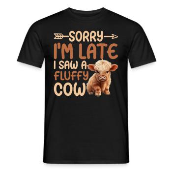 Schottisches Hochlandrind für Landwirte - Männer T-Shirt - Schwarz - Vorne - AI Model Male 178 light (178cm)