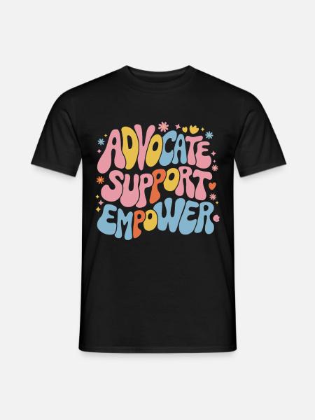 Support Empower advocates - Men's T-Shirt - black