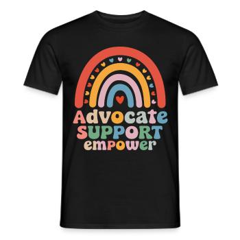 Support Empower advocates - Men's T-Shirt - black - Front - AI Model Male 178 light (178cm)