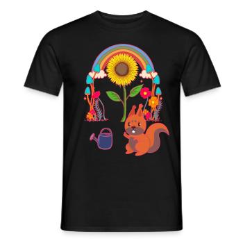 Eichhörnchen Kind Kinder - Männer T-Shirt - Schwarz - Vorne - AI Model Male 178 light (178cm)