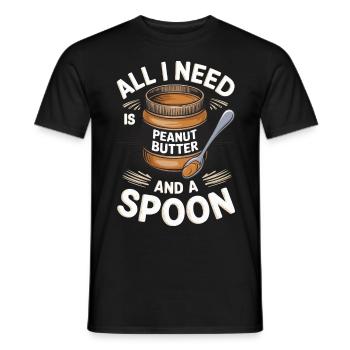 Erdnussbutter Erdnussbodybuilder - Männer T-Shirt - Schwarz - Vorne - AI Model Male 178 light (178cm)