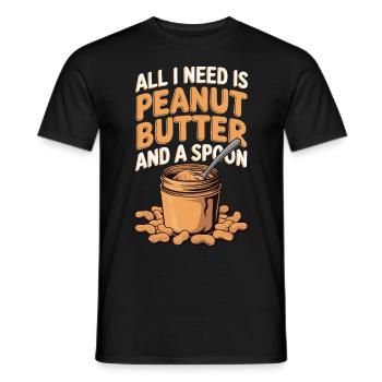 Erdnussbutter Erdnussbodybuilder - Männer T-Shirt - Schwarz - Vorne - AI Model Male 178 light (178cm)
