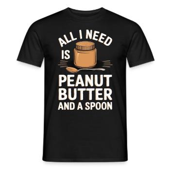 Erdnussbutter Erdnussbodybuilder - Männer T-Shirt - Schwarz - Vorne - AI Model Male 178 light (178cm)