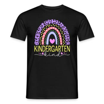Enfants Maternelle Enfant Arc-en-ciel Fille - T-shirt homme - noir - Devant - AI Model Male 178 light (178cm)