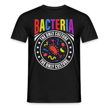 bacteria are the only culture that some people - Men's T-Shirt - black - Front - AI Model Male 178 light (178cm)