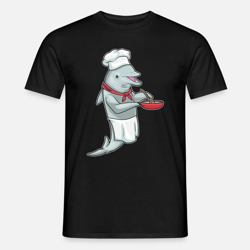 Cuisson à la poêle Dolphin - T-shirt homme - noir