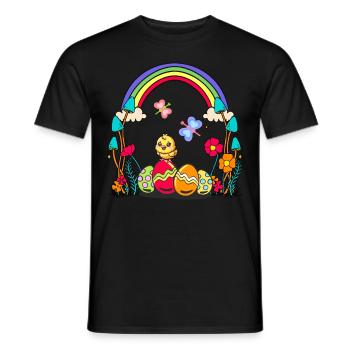 Poussin de Pâques Enfants Oeufs de Pâques Enfant - T-shirt homme - noir - Devant - AI Model Male 178 light (178cm)