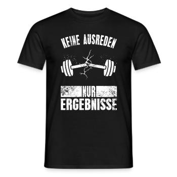 Pas d’excuses, seulement des résultats Tenue de fitness - T-shirt homme - noir - Devant - AI Model Male 178 light (178cm)