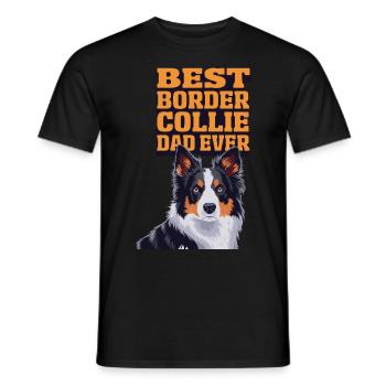 Border Collie Propriétaire de chien pour les amoureux des chiens - T-shirt homme - noir - Devant - AI Model Male 178 light (178cm)