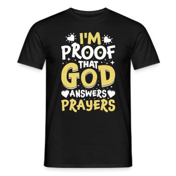God Jesus Pastor Chrstian - Men's T-Shirt - black - Front - AI Model Male 178 light (178cm)