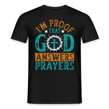 Dieu Jésus Pasteur Chrstian - T-shirt homme - noir - Devant - AI Model Male 178 light (178cm)